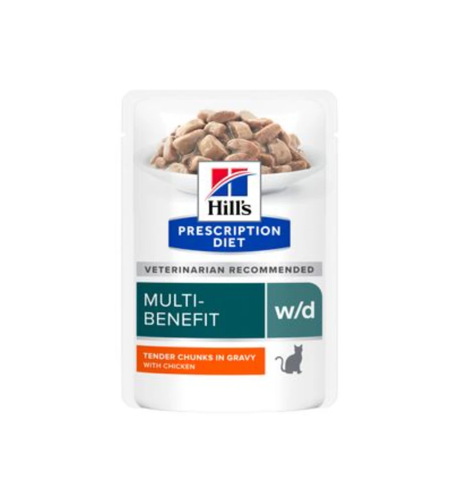 Hill's PD W/D Multi-Benefit Maaltijdzakjes Met Kip - 12 X 85 Gram 1 Hill's PD W/D Multi-Benefit Maaltijdzakjes Met Kip - 12 X 85 Gram